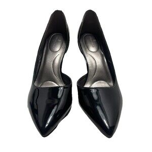 Bandolino Women's Black Patent Leather Pump Heels Formal Dress Heels, Sz 7M EUC